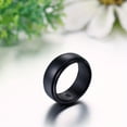 thumbnail image 3 of ATJIA Mens Silicone Wedding Band Rubber Rings for Him Women Couples Size 7,8, 9, 10,11,12,13,14 8mm Wide（Black）, 3 of 5