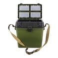 thumbnail image 3 of DYNWAVECA ing Tackle Box Trunk Storage Box Portable Folding Handheld Multifunctional ing Tool Gear Hooks Lures Case Bucket Dark Green, 3 of 10