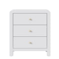 thumbnail image 2 of Heynemo 3 Drawer Dresser Set of 2, Large Nightstand with Rounded Table Corners, for Bedroom, Living Room, Entryway, White, 2 of 9