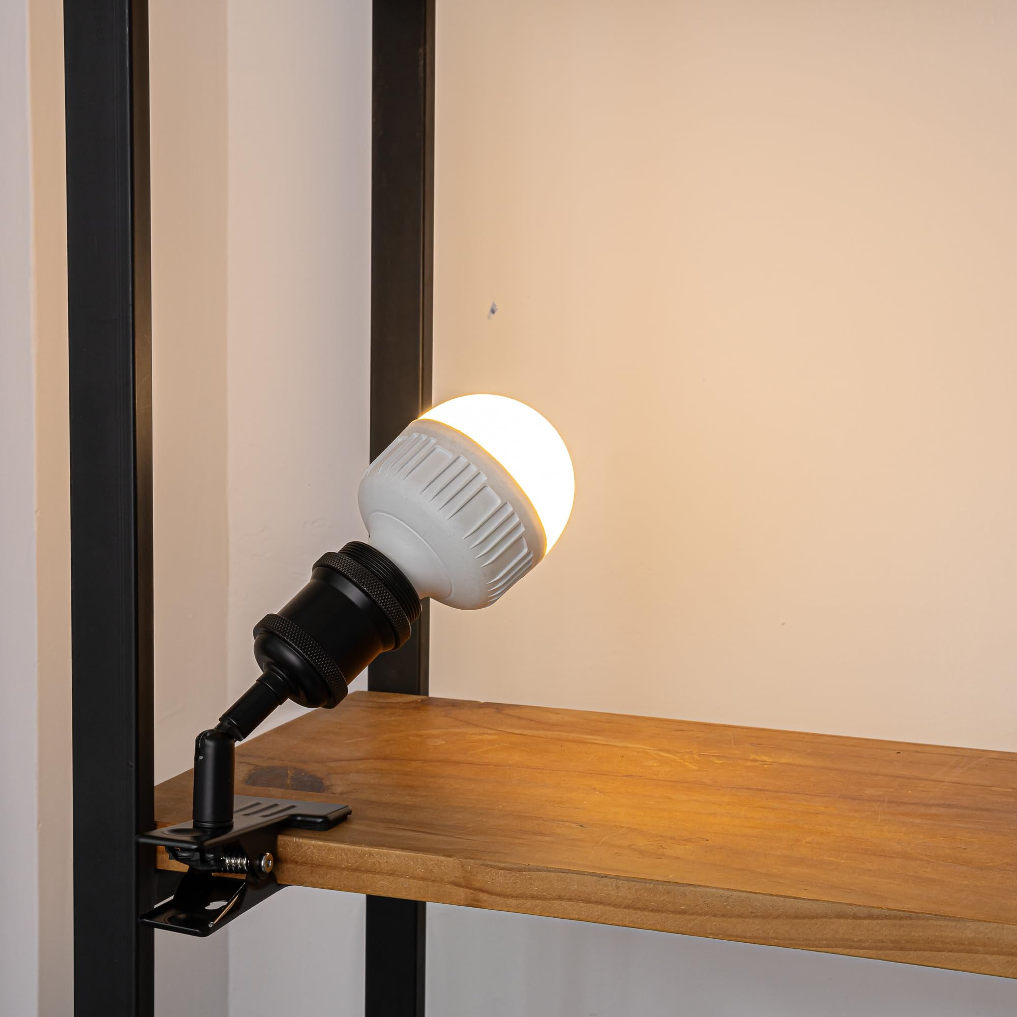 KAYYELAMP Rechargeable Battery Dimmable Clamp Light Wireless Remote Timing LED Clip Lighting Retro Design for Bedsides Shelf Bookshelf Splint Billboards Corners