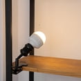 thumbnail image 4 of FSLiving Lampe à Pince Télécommandée avec Batterie Rechargeable Ampoule LED E26 Design Rétro Dimmable Minuterie Clip Noir Éclairage pour Étagère de Lit Étagère Attelle Panneaux d'Affichage Coins - 1 Lumière, 4 of 6