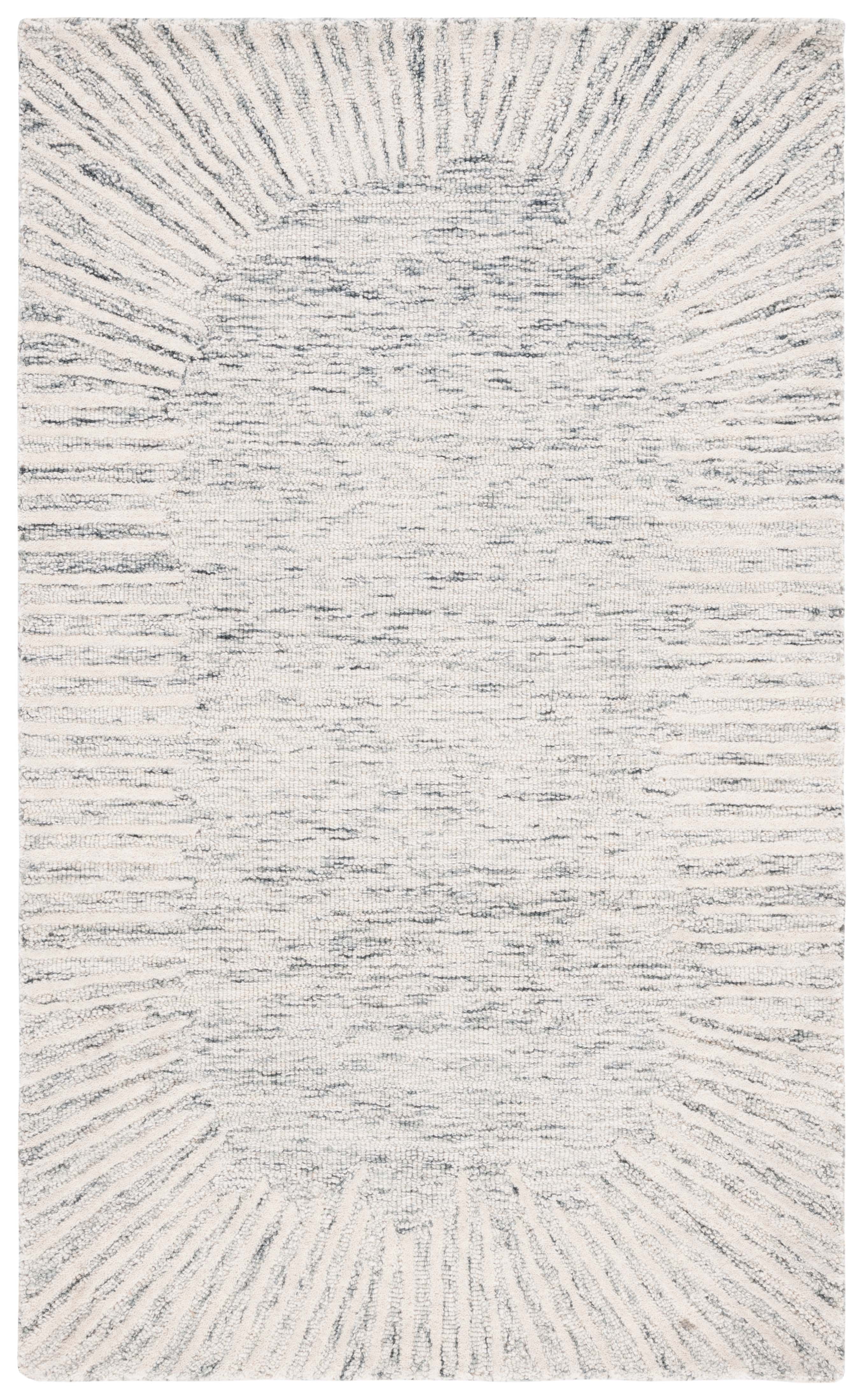 SAFAVIEH Abstract Frieda Radiate Area Rug, Gray/Ivory, 3' x 5'
