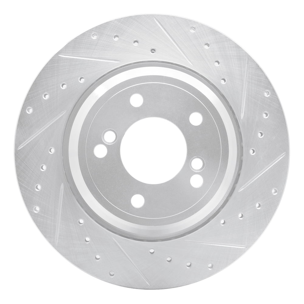 Dynamic Friction Company 631-31050R DFC Brake Rotor - Drilled And Slotted - Silver