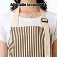 thumbnail image 6 of YiJuHui 3pcs Waterproof Striped Chef Apron with Pockets - Adjustable Kitchen Cooking Baking Bib for Adults - Cotton Linen Blend Protective Wear, 6 of 6