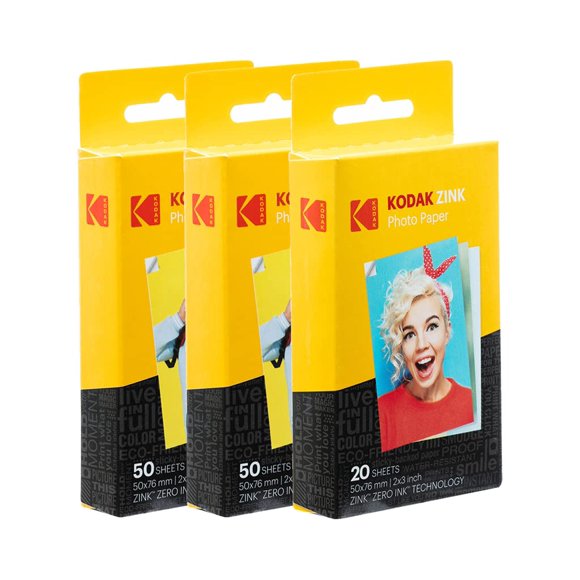 Papel fotográfico Kodak 2x3 Premium Zink, paquete de 120 unidades, compatible