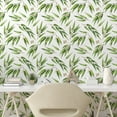 thumbnail image 3 of Ambesonne Eucalyptus Peel & Stick Wallpaper for Home, Scattered Like Leaves, 13"x72", Green Eggshell and White, 3 of 6