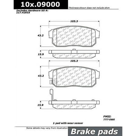 Centric Parts 106.09000 106 Series Posi Quiet Semi Metallic Brake Pad