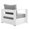 thumbnail image 3 of Modway Tahoe Ensemble de 2 Fauteuils d'Extérieur pour Patio en Aluminium Enduit de Poudre, Blanc Gris, 3 of 7