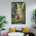thumbnail image 6 of Guardian Angel Vintage Living Room Wall Art Poster Scroll Canvas Painting Picture Living Room Decor Home 12x18inch(30x45cm), 6 of 6