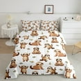 thumbnail image 2 of Manfei Animal Sloth 3 Pieces Queen Comforter Set,Jungle Safari Bedding Sets,Kawaii Wildlife Bedding Comforter Set,Super Cozy Cartoon Room Decorative,Reversible, 2 of 8