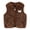 Coffee color, variant on Baby Boys Girls Fleece Vest Zip Up Cute Bear Jackets Fuzzy Fall Winter Warm Clothes Newborn Outwear for Toddler Infant 0-3Y