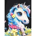 thumbnail image 5 of New Fashionable Cartoon Unicorn 3D Digital Full Print Short Sleeve T-shirt for Girls Leisure Outing Tees Summer Top, 5 of 7