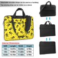 thumbnail image 2 of ZICANCN Laptop Case 14 inch, Skull Print Bones Yellow Work Shoulder Messenger Business Bag for Women and Men, 2 of 9