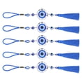 thumbnail image 2 of 5 colgantes de mal de ojo con borlas azules esmaltadas de colores, diseño exquisito, decoración de buena suerte para habitación y coche., 2 of 14