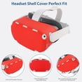 thumbnail image 2 of VR Cover Accessories Set For Quest 2 - Silicone Shell, Controller Grips, Face Cover, Button Caps, Lens Cover Glasses Cloth Set, 2 of 6