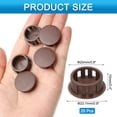 thumbnail image 2 of Uxcell 25pcs Nylon Hole Plugs,4/5"(20mm) Round Drill Screw Hole Plugs Covers, Dark Brown, 2 of 7