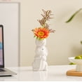thumbnail image 5 of Xecvkr Bunny Ceramic Vase Head Rabbit Floral Arrangement Animal Tabletop Home Living Room Bedroom Office Decor Flower Holder 1 Piece White, 5 of 6