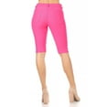 thumbnail image 4 of Women's Stay Comfortable and Stylish in Casual Solid Stretchy Bermuda City Shorts, 4 of 5