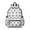 Gray Cat and, variant on Black Cat and Dot Pink Pattern Backpack for School, Cute School Bag with Adjustable Shoulder Straps and Padded Back, 13.4"x11"x4.7"