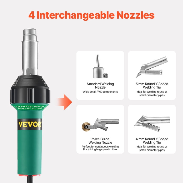 110V Professional 1600W Heat Gun Hot Air Torch Plastic Welder TPO PVC