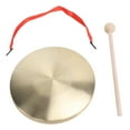 thumbnail image 2 of Gong Instrument, Tam Tam Gong Traditional Percussion Instrument Robust with Mallet and Red Hanging Ribbon for Parades Festivals Competitions, 2 of 7