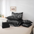 thumbnail image 6 of Manfei Black Grey Damask 7-Piece Twin Bedding Sets for Adult, Bohemian Flower Floral Bedding Comforter Set, Hippie Mandala Style Reversible Sheet Sets, Lightweight Room Decor, 6 of 8