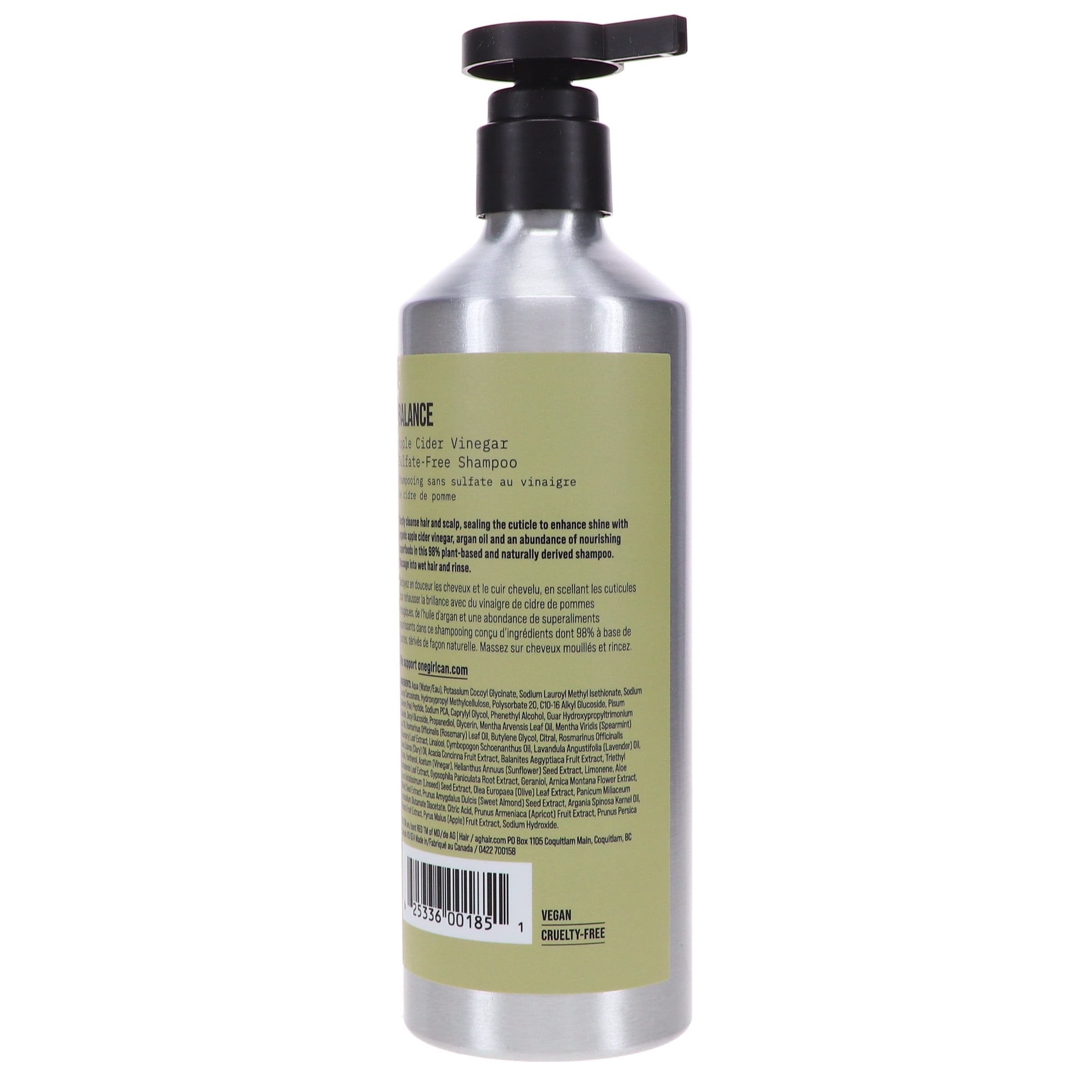 AG Care Balance Apple Cider Vinegar Sulfate-Free Shampoo 12 oz