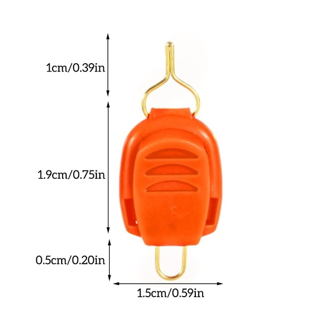 30Pcs Plastic Fish Line Holder Portable Professional Fishing Fine Material: The Cable Solid Color Keeper Outdoor Sports Stopper Accessories Orange