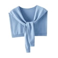 thumbnail image 4 of Chal tipo suéter para mujer, capa informal, calentador de cuello, accesorios versátiles y suaves. Azul, 4 of 9