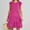 Hot Pink, variant on Isvgxsz New Arrivals Dresses Women's Solid Color Summer Casual Dresses for Women Short Sleeved Dress Breathable Black Summer Cleaning