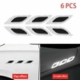 thumbnail image 3 of Car Reflective Trim Door Side Marker Stickers Car Door Edge Exterior Guard Stickers Accessories Set of 6, 3 of 6