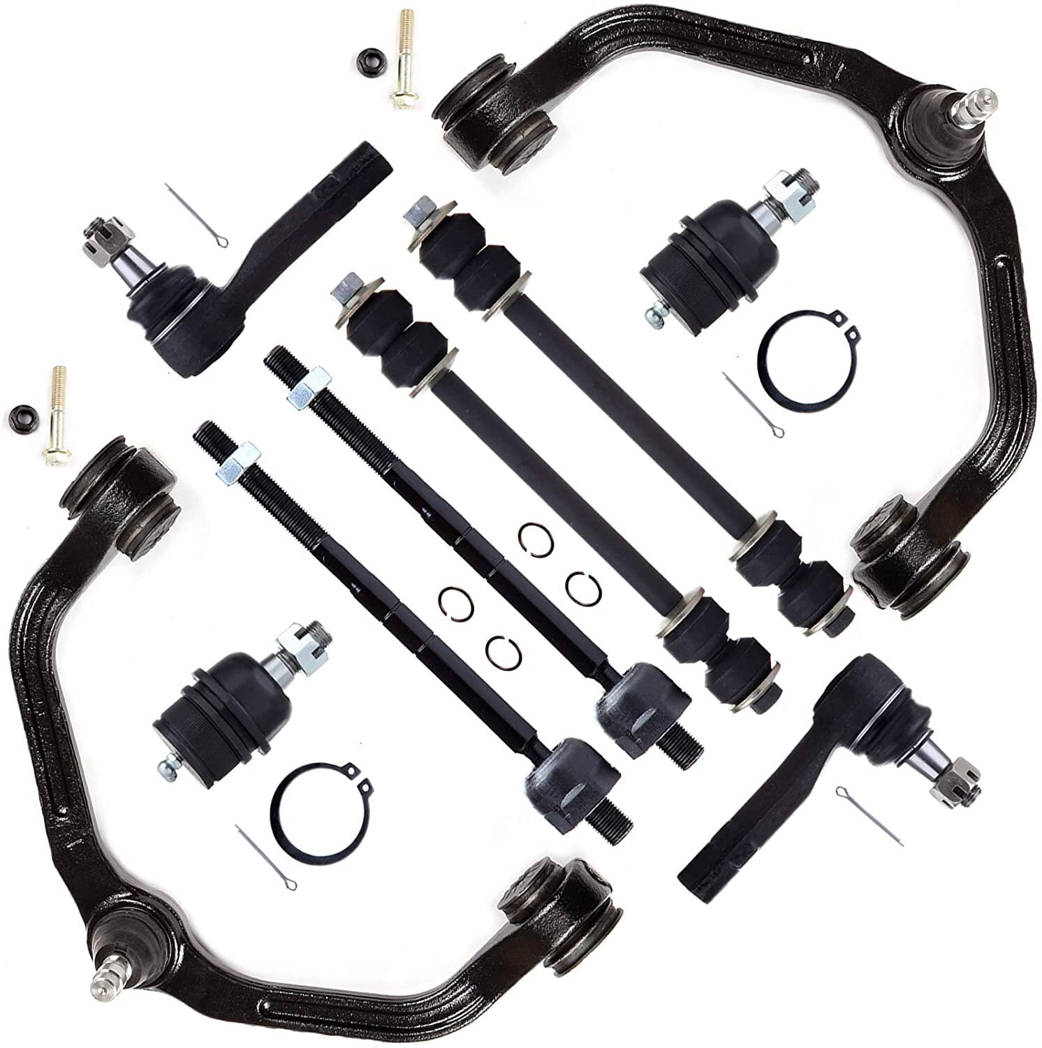 CCIYU Inner Tie Rod Ends Lower Ball Joint Outer Tie Rod Ends Front Sway Bar End Links Upper