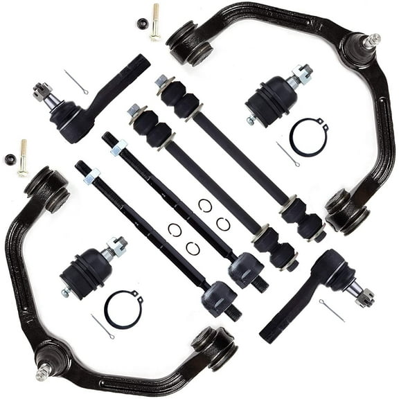 CCIYU Inner Tie Rod Ends Lower Ball Joint Outer Tie Rod Ends Front Sway Bar End Links Upper Control Arms Compatible fit for Ford Ranger 01-03 for Mazda B2300 98-01 for Mazda B2500 10pcs Suspension Kit