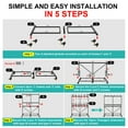 thumbnail image 6 of Folding Chair Cart for 84 Chairs - Heavy-Duty Table & Chair Storage Rack, 800 lb Capacity, Durable Double Folding Trolley for Easy Transport & Organized Storage, Perfect for Events & Venues, 6 of 7