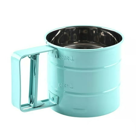 

Casewin Stainless Steel Hand-Held Flour Sieve With 24 Fine Mesh Baking Tools for Sugar Flour and Coffee Powder Green