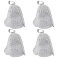 thumbnail image 4 of 4pcs Felt Sauna Hat Hot Dry Steam Room Bath Hat Simple Head Protection Cover, 4 of 6