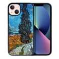thumbnail image 1 of FINCIBO Soft Rubber Protector Cover Case for Apple iPhone 13 6.1" 2021 (NOT FIT Apple iPhone 13 mini 5.4" 2021/iPhone 13 Pro 6.1" 2021/iPhone 13 Pro Max 6.7" 2021), Road With Cypress And Star, 1 of 5