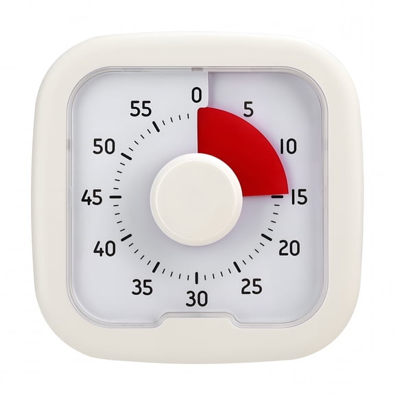 GJX 60 Minute Visual Timer for Kids and Adults, Silent Magnetic Countdown Clock with Kickstand, Oversized Time Management Tool for Classroom, Kitchen, Office, ADHD & Autism Support, 9.5cm
