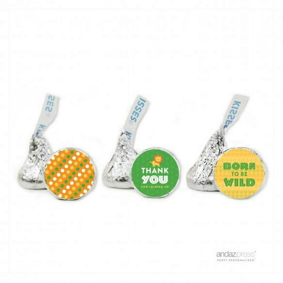 Thank You  Jungle Safari Baby Shower Hershey´s Kisses Favor Labels, 216-Pack