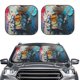 thumbnail image 2 of Balery Whimsical Goat Artist Parasol para parabrisas de coche de 2 piezas | Parasol plegable para parabrisas delantero de coche para la mayoría de sedanes-Medium, 2 of 6