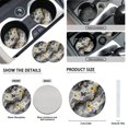 thumbnail image 6 of Uorisanigo Marble Print 10 Pieces Car Seat Covers with Comfortable Elastic Car Steering Wheel Cover and Auto Water Cup Pad Auto Seat Belt Cover and Chapstick Holder Fit for Most Cars SUVs, 6 of 7