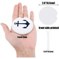 thumbnail image 2 of FMSHPON Nautical Theme Anchor Silhouette Blue White Set of 2 Car Coaster for Drinks, Absorbent Ceramic Stone Coasters Cup Mat with Cork Base for Home Kitchen Room Coffee Table Bar Decor, 2 of 5