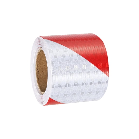 Uxcell Reflective Tape, Self-Adhesive Trailer Reflector Tape Waterproof Warning Sticker Red White 2 Inch x 16 Feet