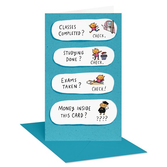 American Greetings Graduation Money/Gift Card Holder for Graduate (Checklist Fun)