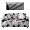 thumbnail image 4 of Smilepp Soft Elastic Universal Sofa Cover Breathable Wear-resistant Printed Slipcover Protector 4 Persons Black Gray, 4 of 8