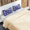 thumbnail image 5 of Yayeee Pillowcase Standard Size Set of 2 Satin Wrinkle Resistant Pillow Case, Blue Colorful Candies, 5 of 8