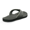 thumbnail image 4 of Sanuk Fraid Not Grey Slip On Rounded Open Toe Comfort Flip-Flop Sandals (Charcoal, 6), 4 of 6