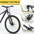 thumbnail image 3 of Ambifirner 27 inch Men Mountain Bike - 8-Speed Gear System & Wanda All-Terrain Tires - 85% Pre-Built Cycling Bike, 3 of 7