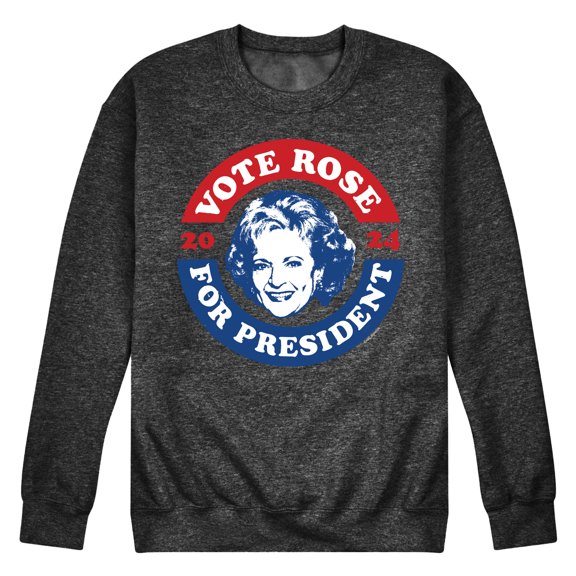 Golden Girls - President Rose - Men's Crew Neck Fleece Pullover