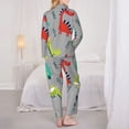 thumbnail image 5 of Bingfone Womens Pajama Sets Cute Dinosaur Print,Long Sleeve Loungewear Pajamas Set-X-Large, 5 of 9